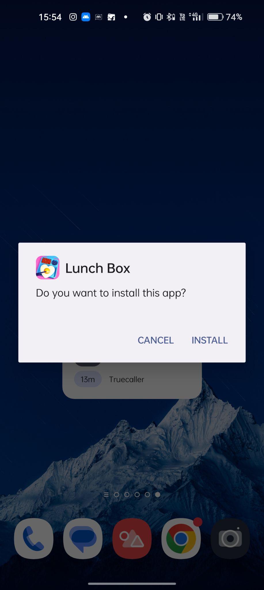 click on install
