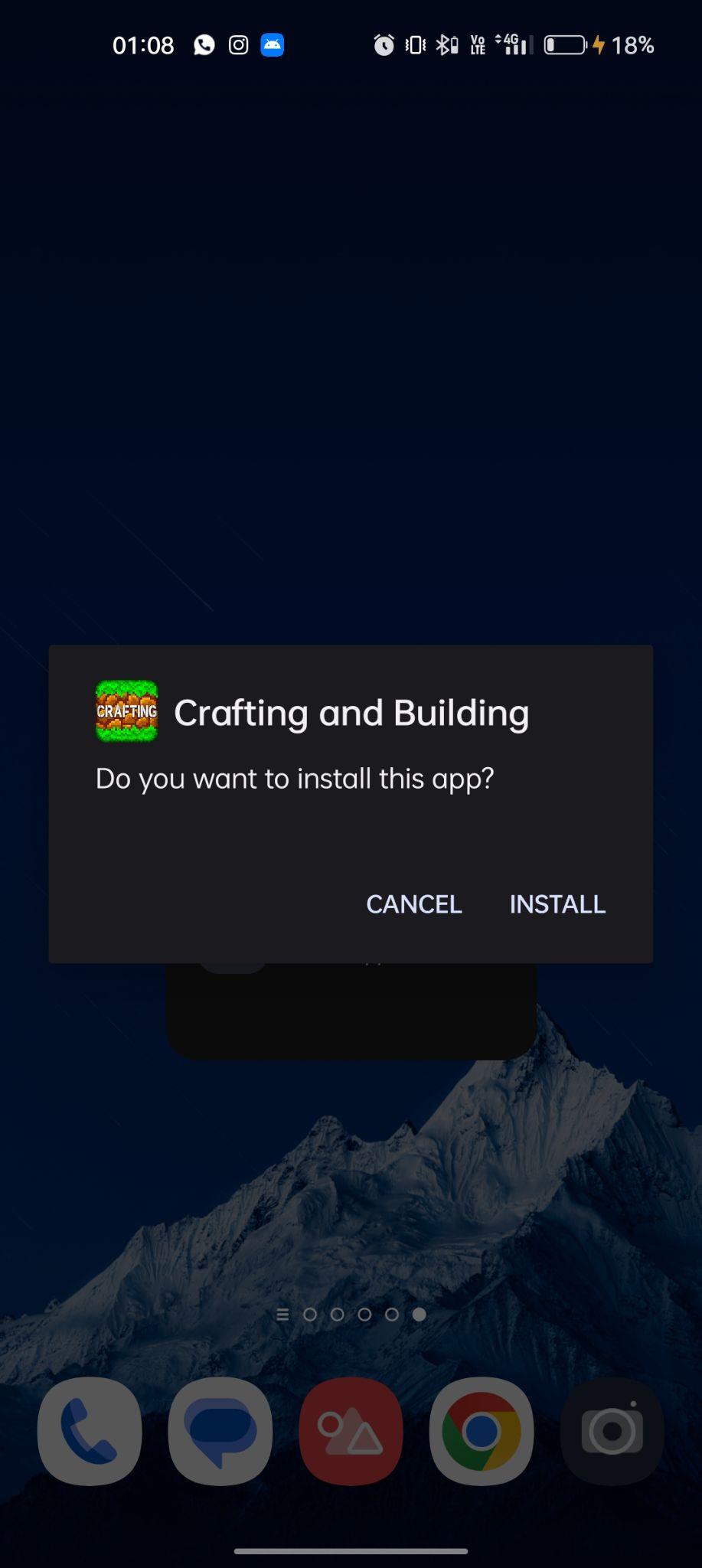click on install