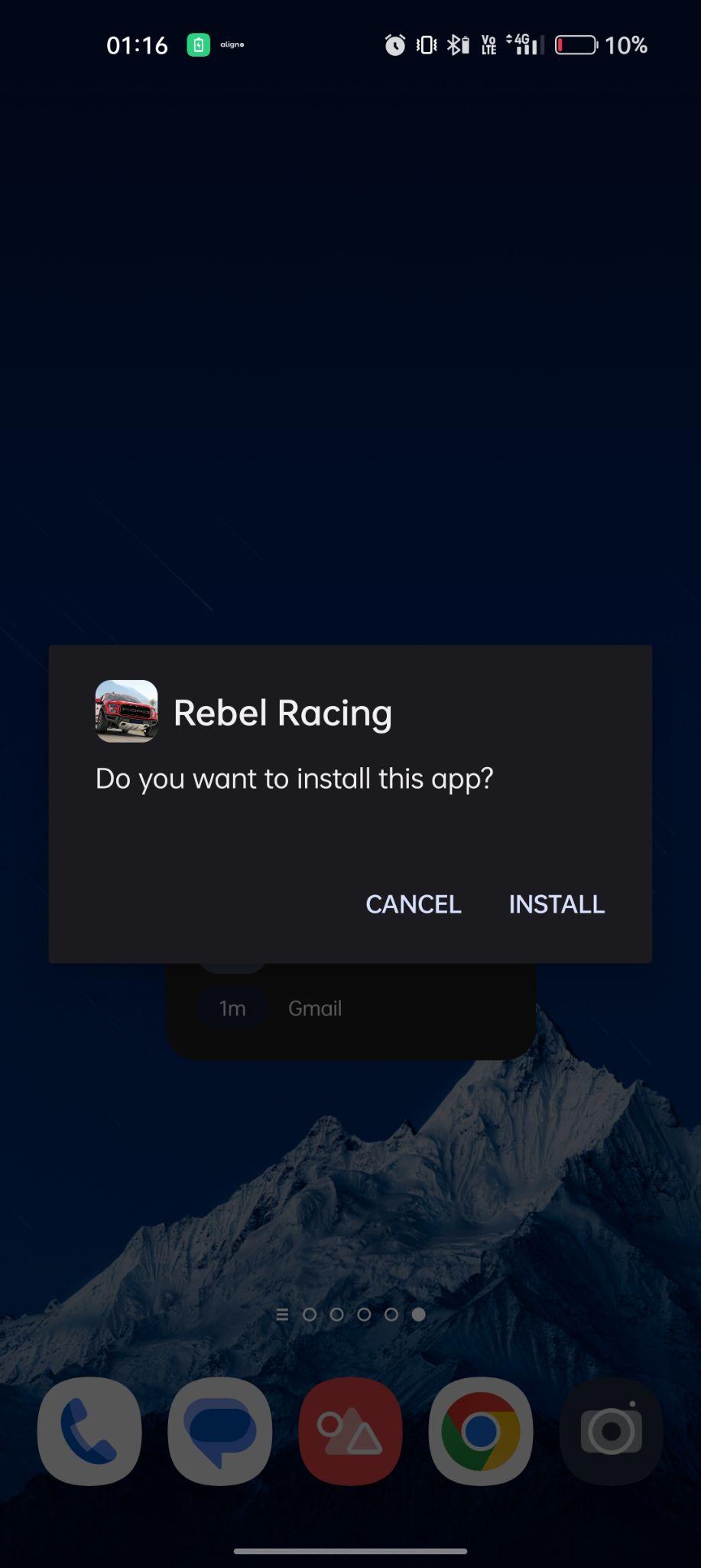 click on install
