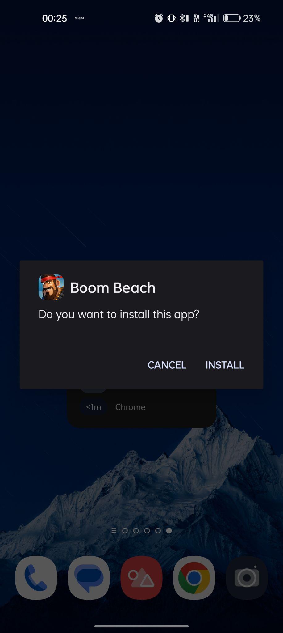 click on install