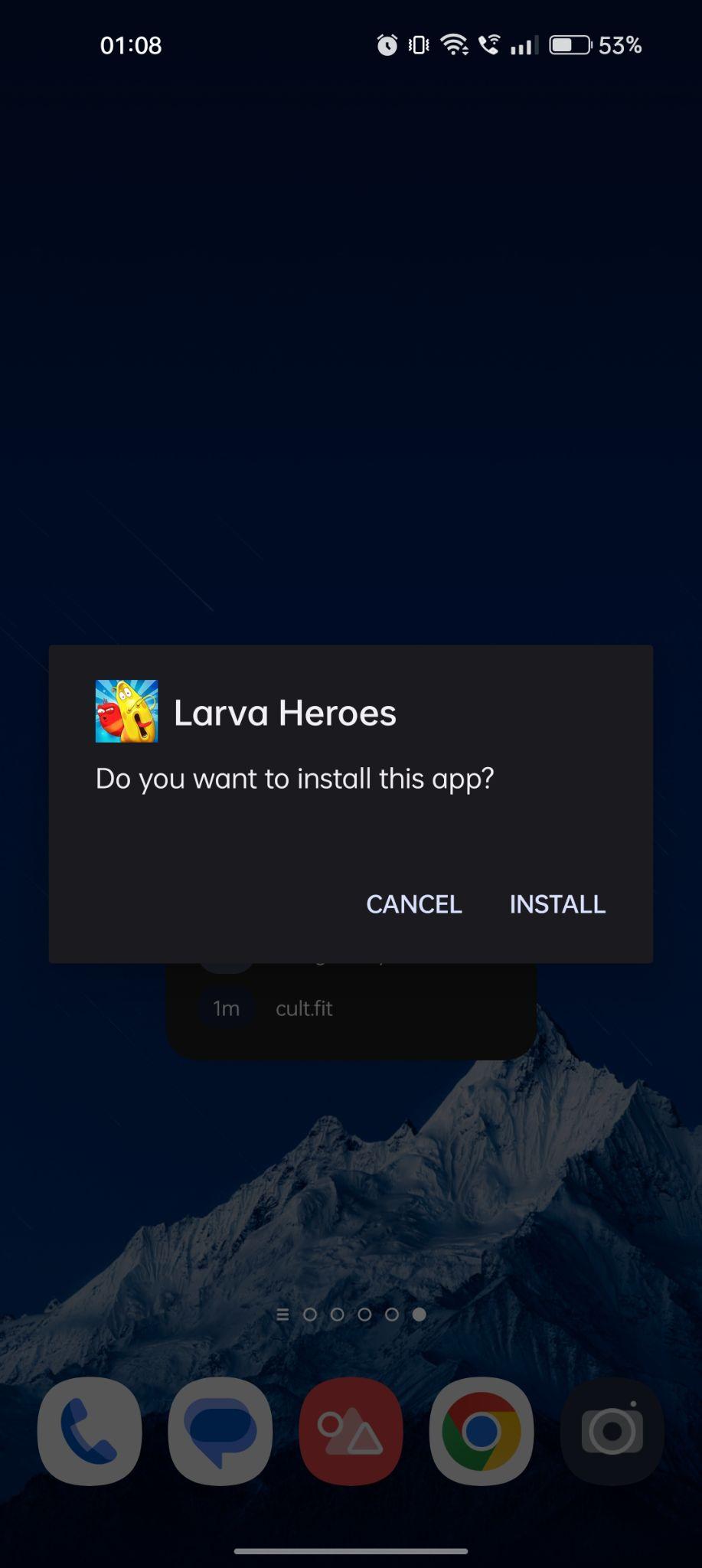 click on install