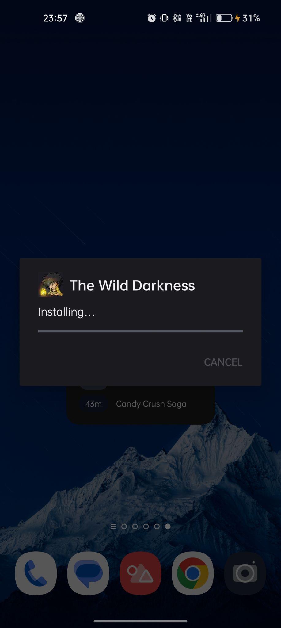 Wild Darkness apk installing 