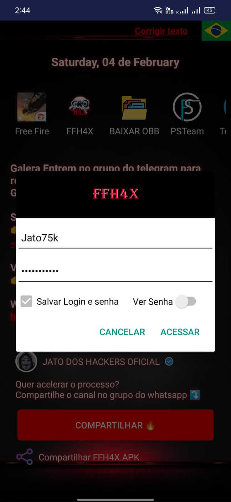 FFH4X Regedit screenshot