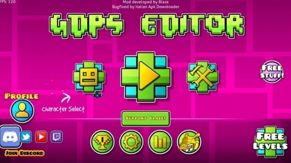 GDPS Editor screenshot