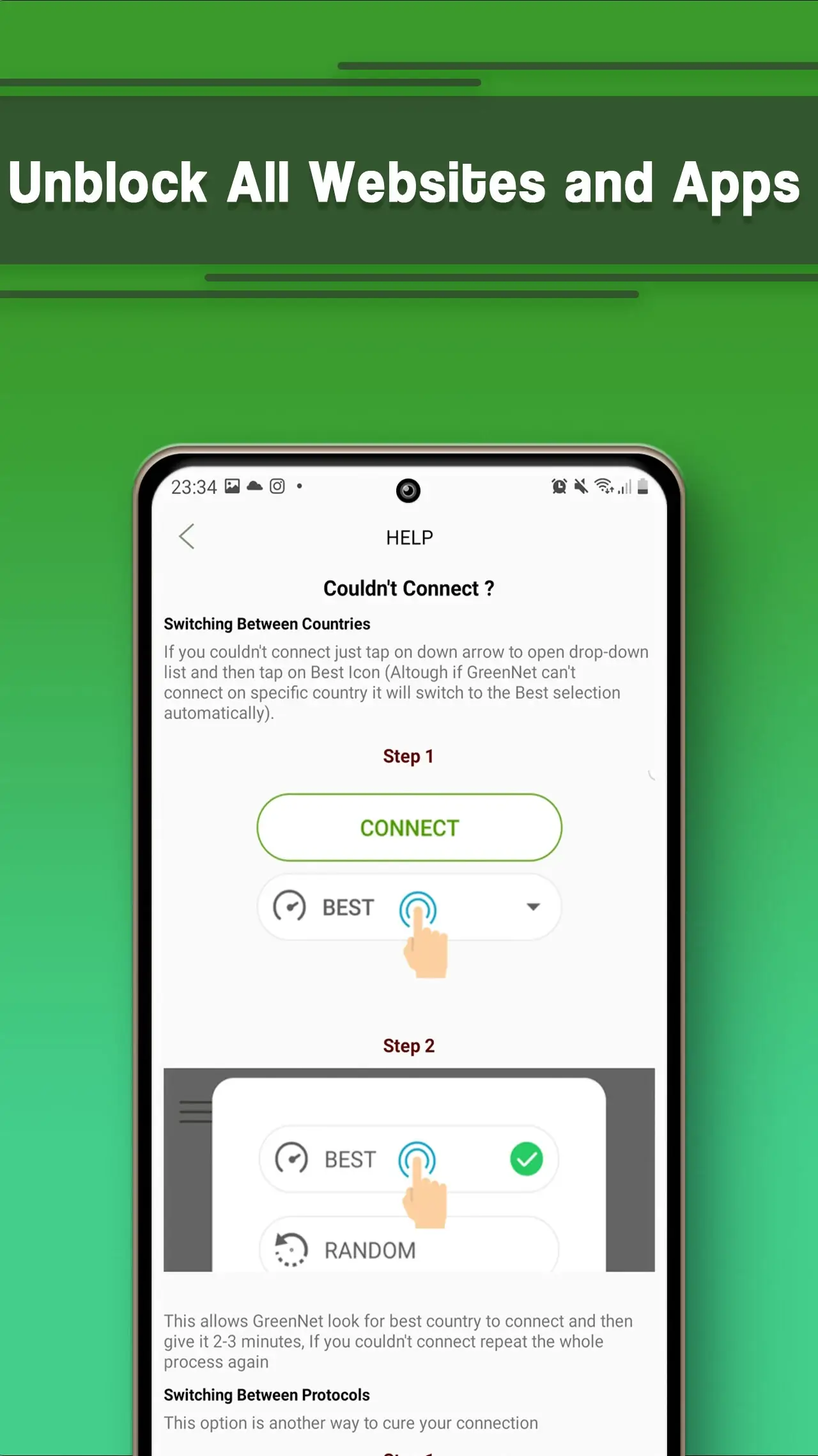 GreenNet VPN screenshot