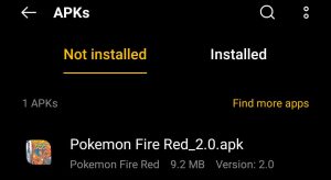 locate downloaded apk file
