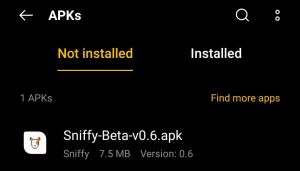 locate the Sniffies APK in File Manager