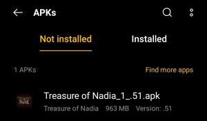 locate the Apk file