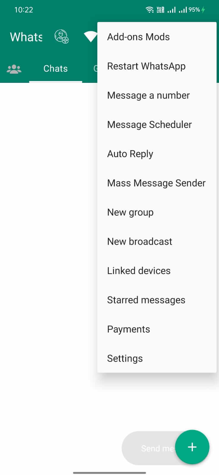 WhatsApp Red screenshot