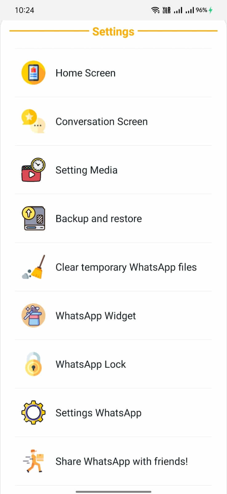 WhatsApp Red screenshot
