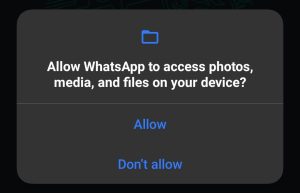 click on Allow