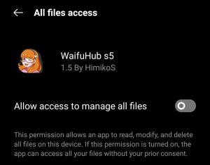 allow access to manage all files