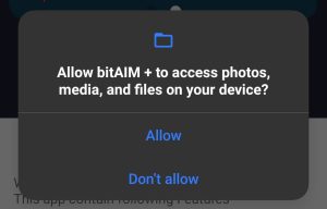 Click on Allow