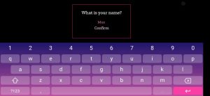 enter your character's name
