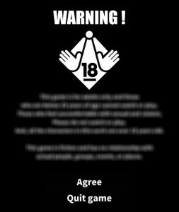 warning message after launch of the game