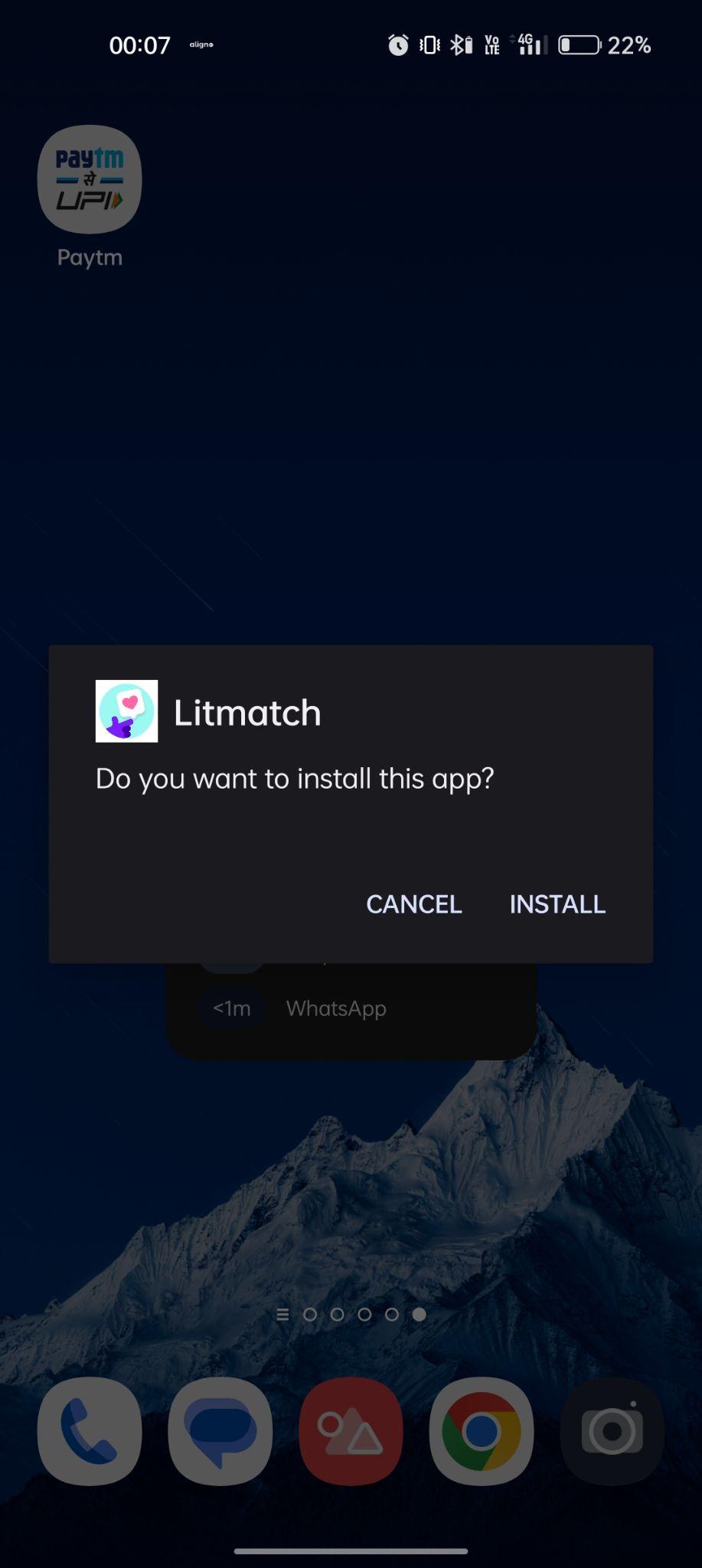 click on install