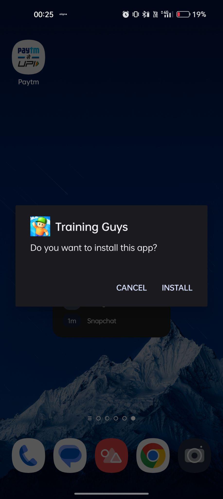 click on install