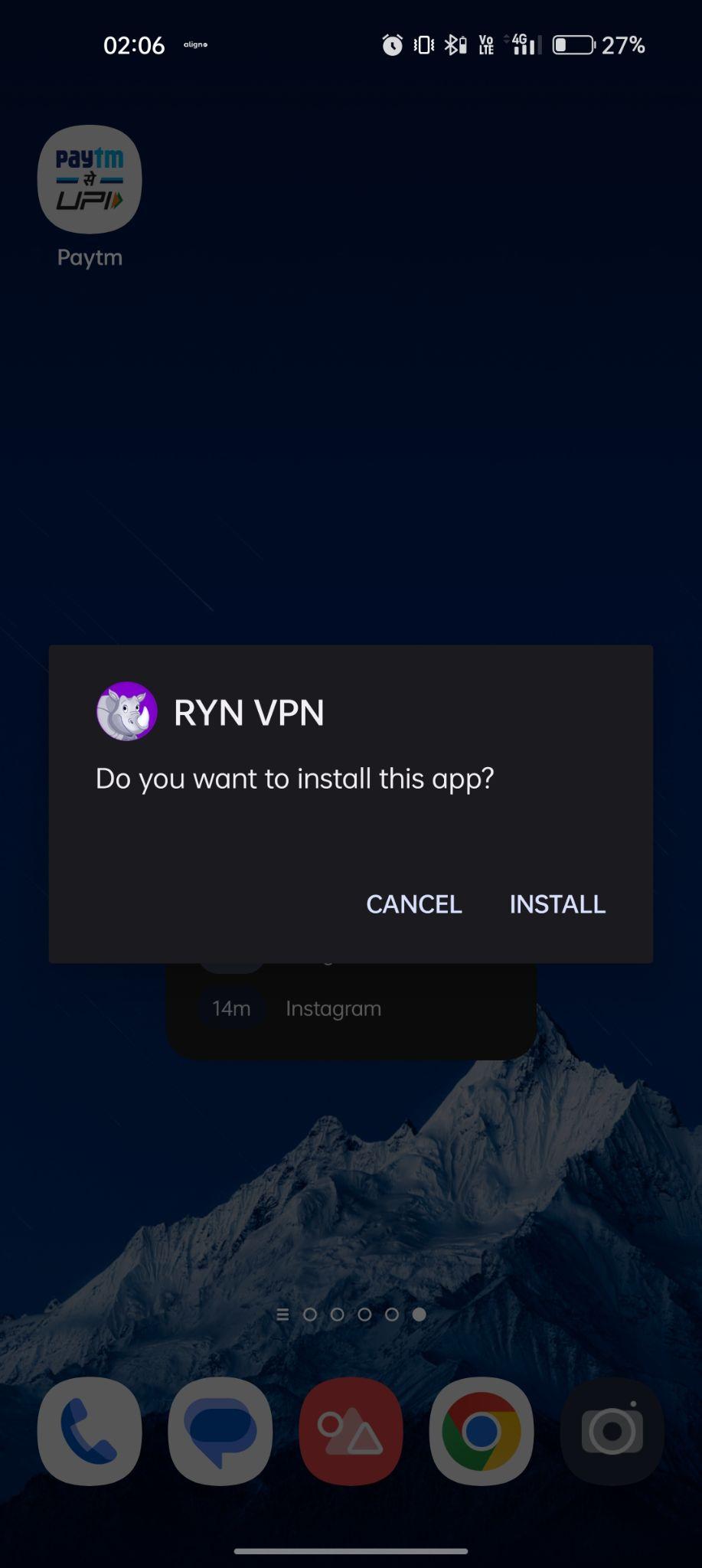 click on install