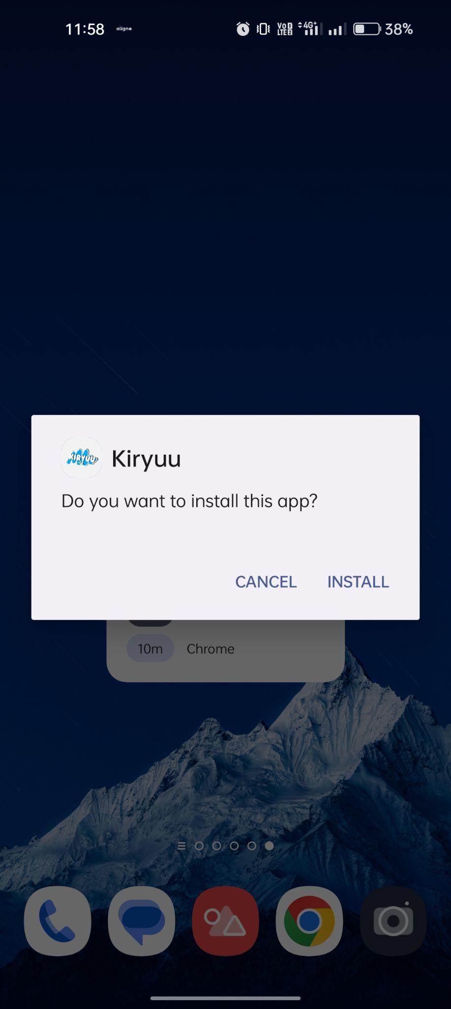 click on install