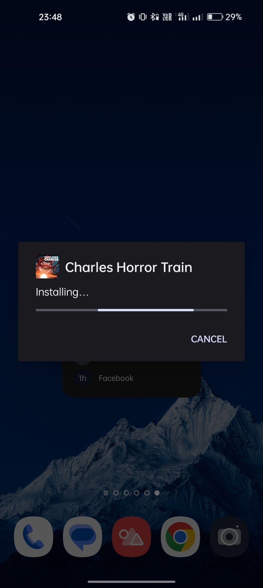 Choo Choo Charles apk installing 