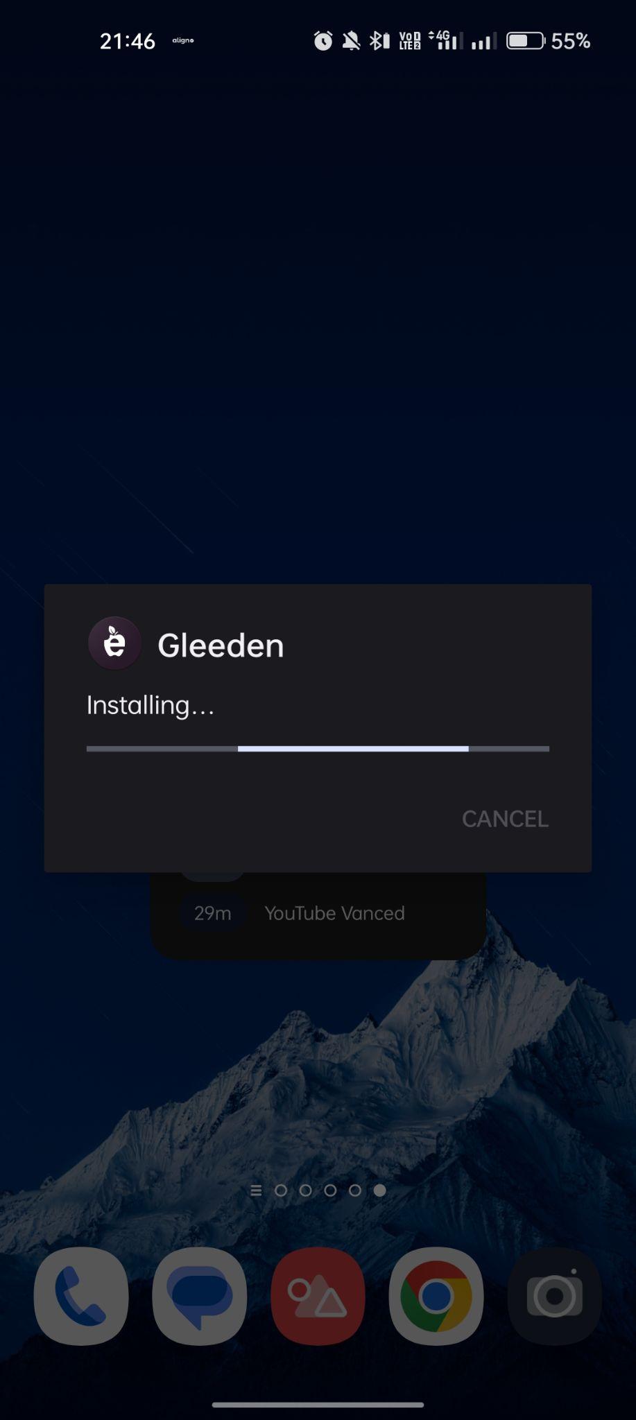 Gleeden apk installing