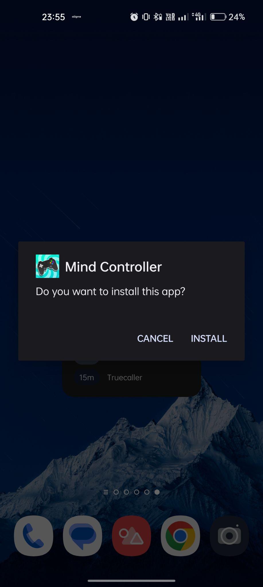 click on install