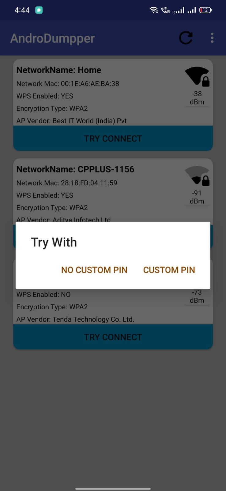 AndroDumpper screenshot