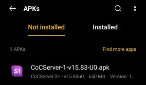 locate Clash of Souls APK file in File Manager
