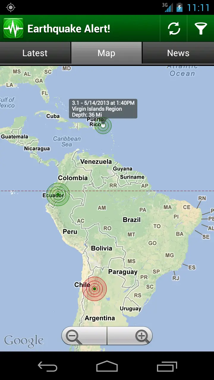 Earthquake Alert screenshot