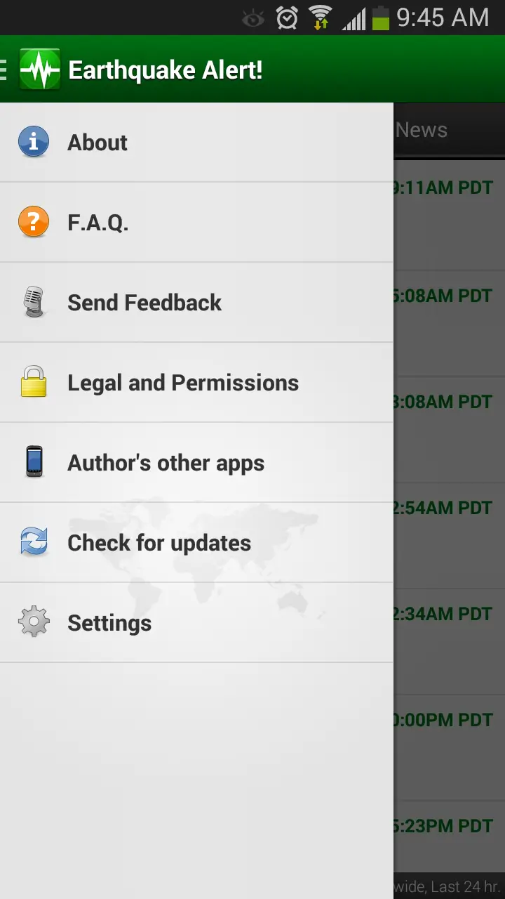 Earthquake Alert screenshot