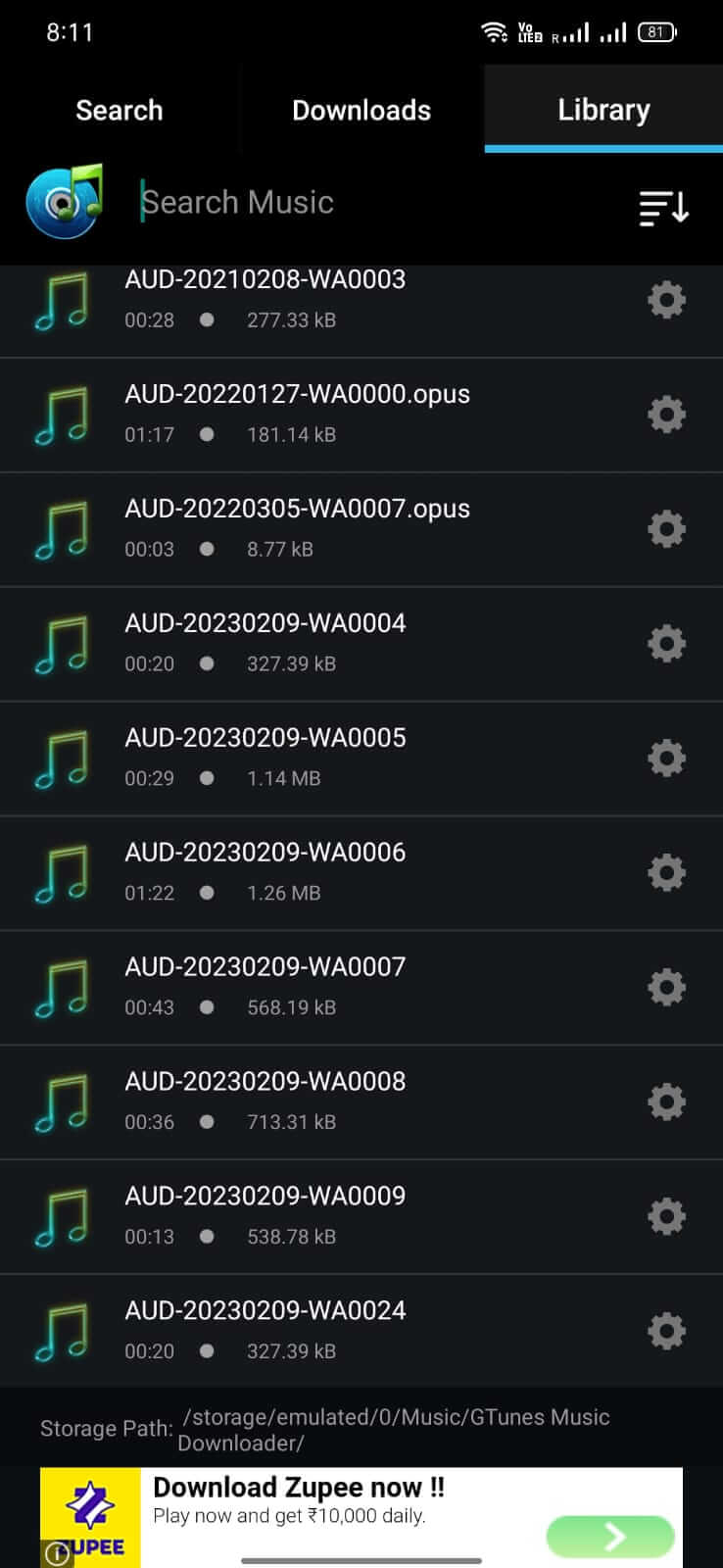 GTunes Music Downloader screenshot