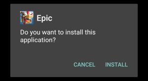 tap Install to start Installation