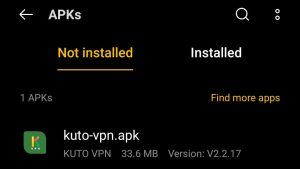 KUTO VPN APK file