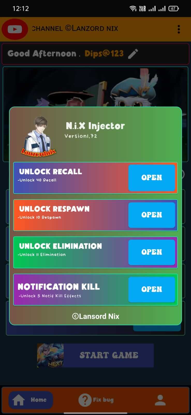 NiX Injector screenshot
