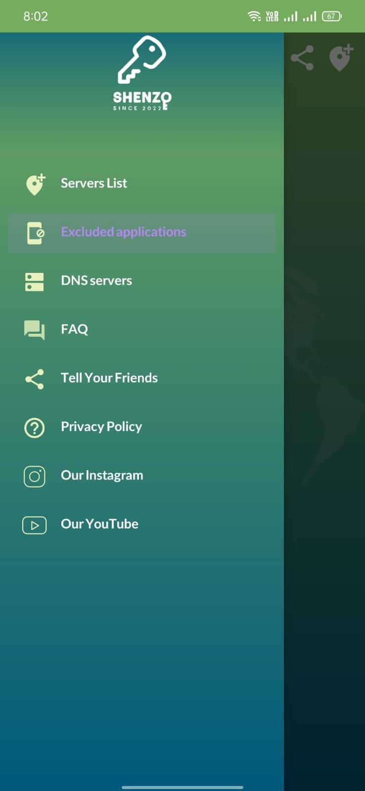 Shenzo VPN screenshot