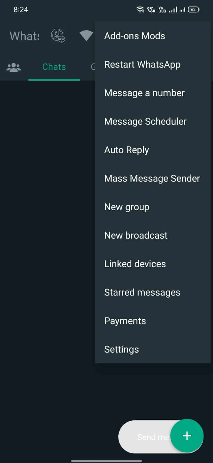 WhatsApp Black Gold screenshot