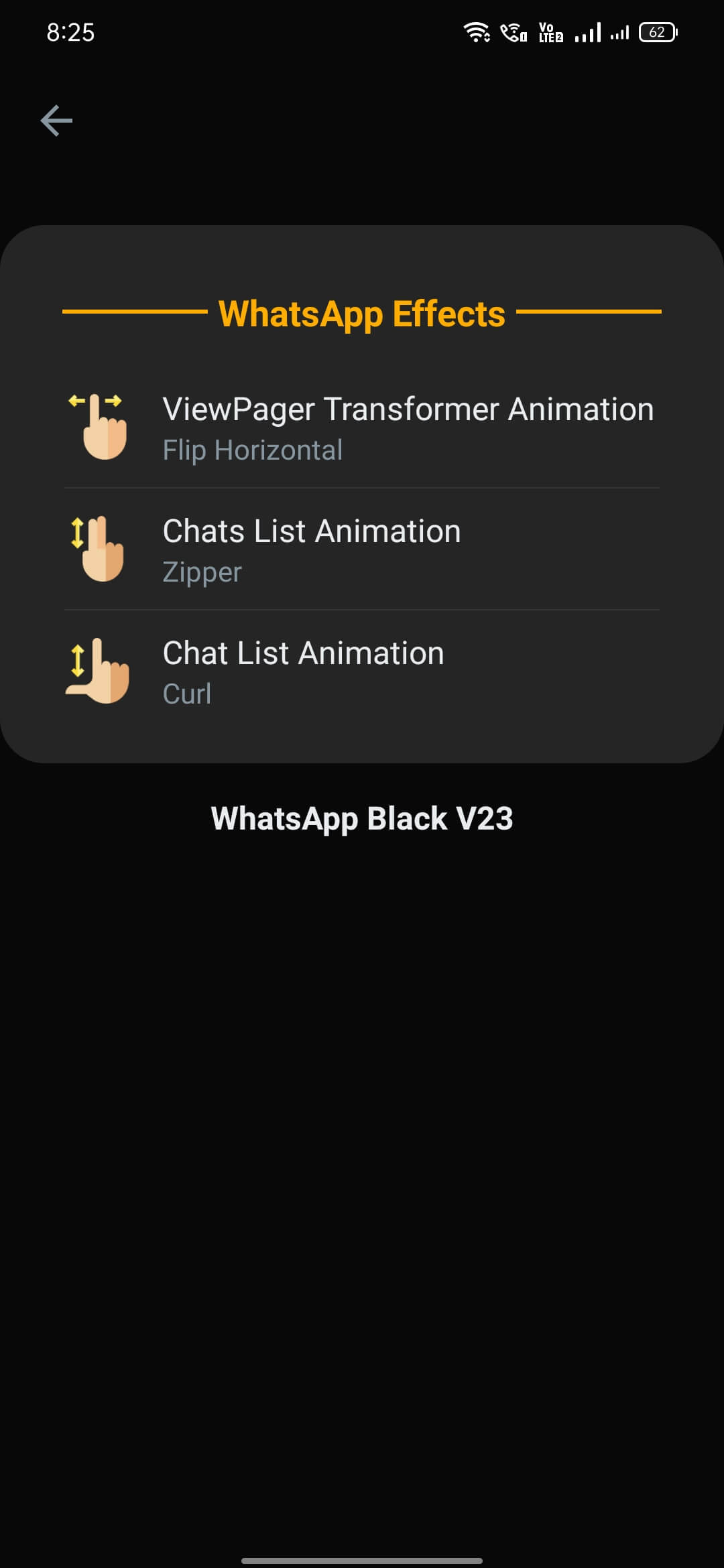 WhatsApp Black Gold screenshot