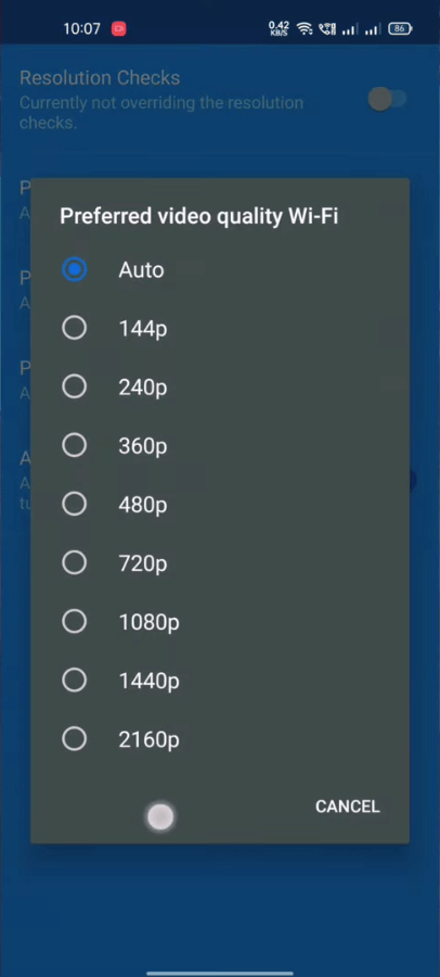 YouTube Blue screenshot