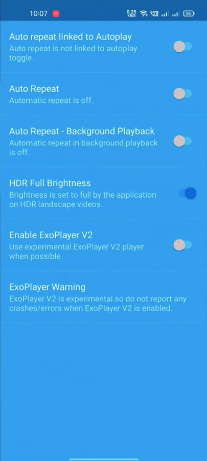 YouTube Blue screenshot