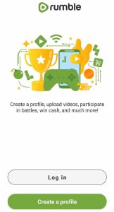 log in or register account to Rumble