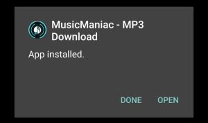 Music Maniac successfully installed