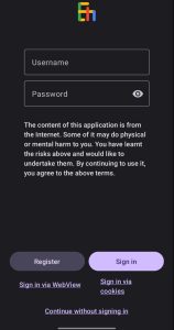 Ehviewer Sign in