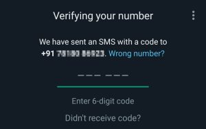 verify your phone number