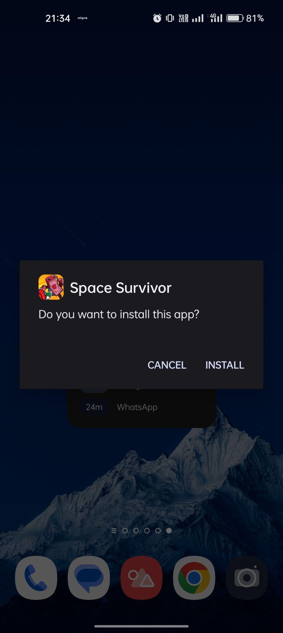 click on install