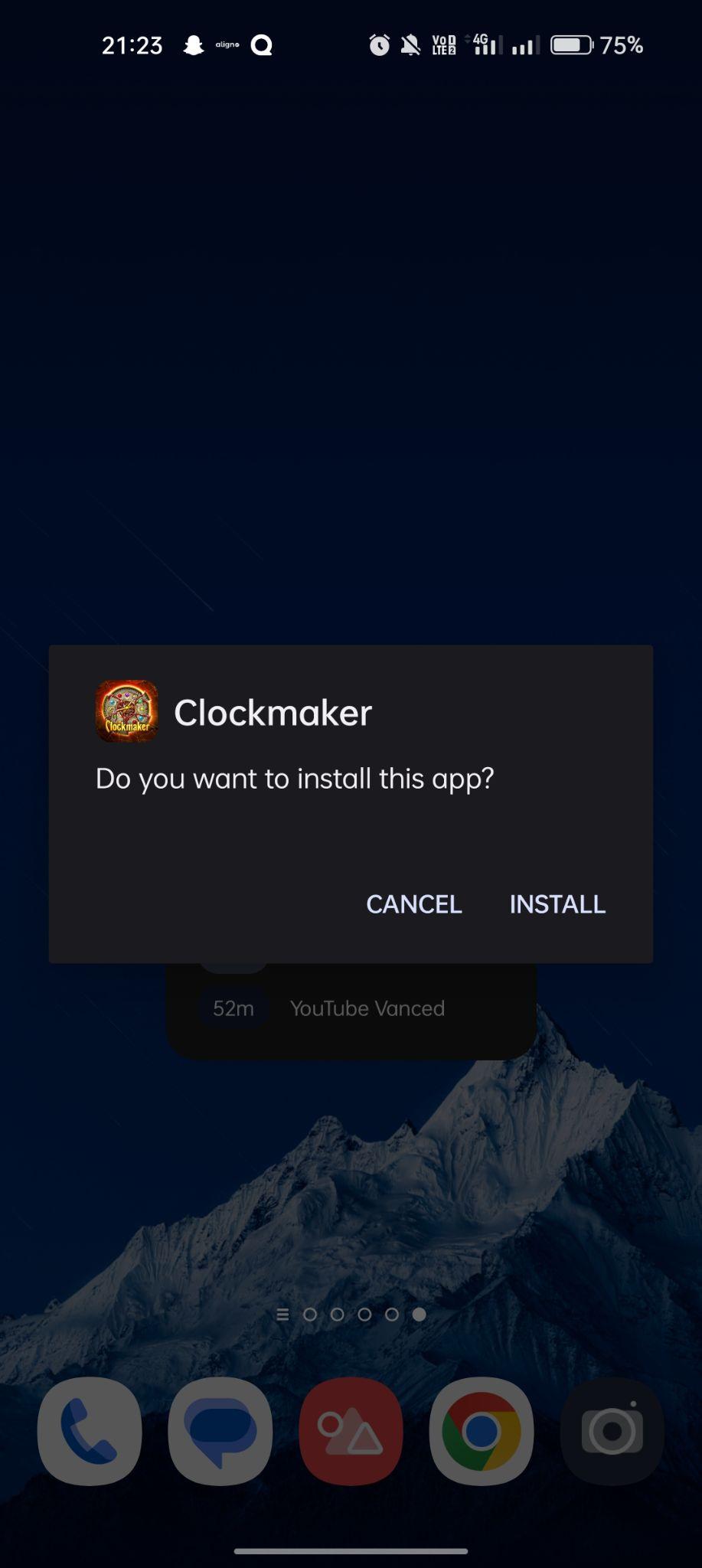 click on install