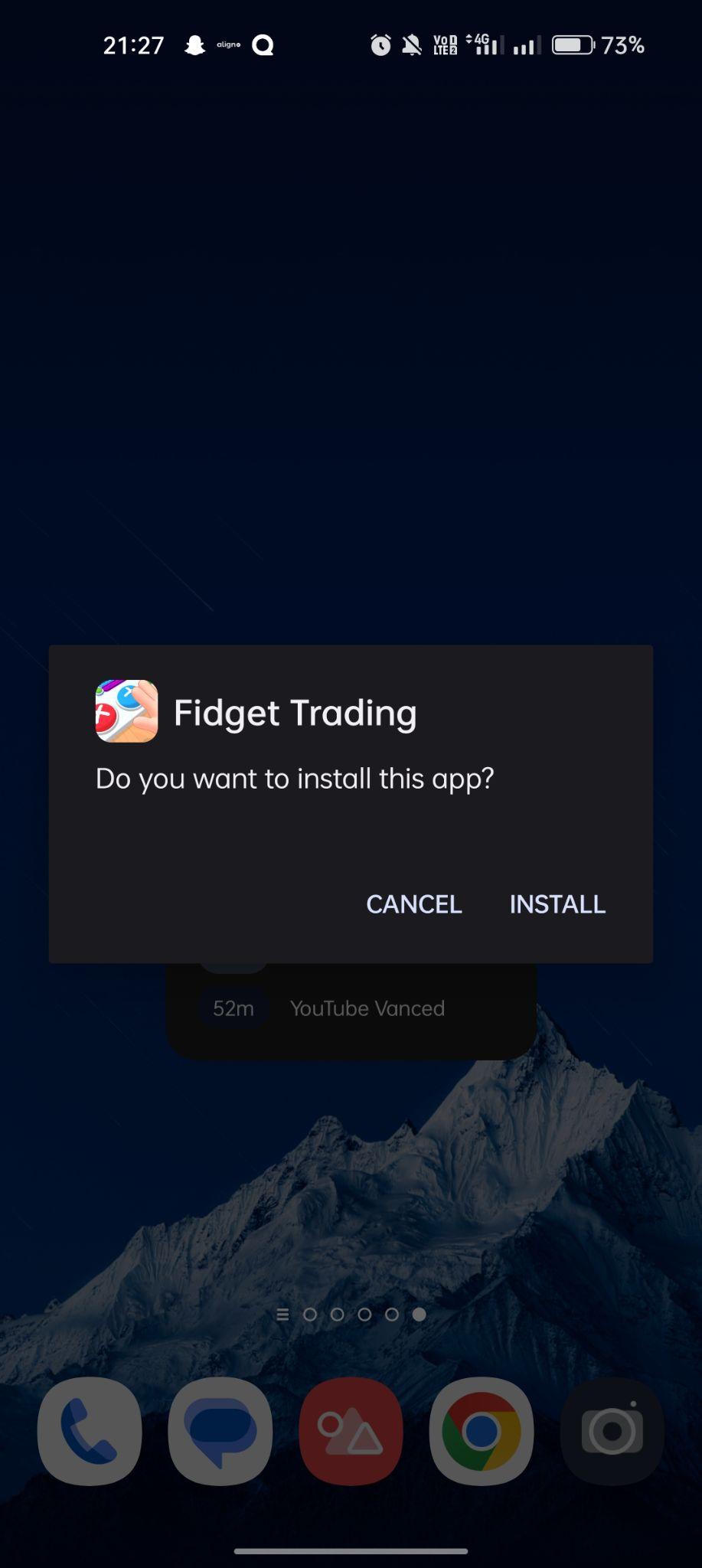 click on install