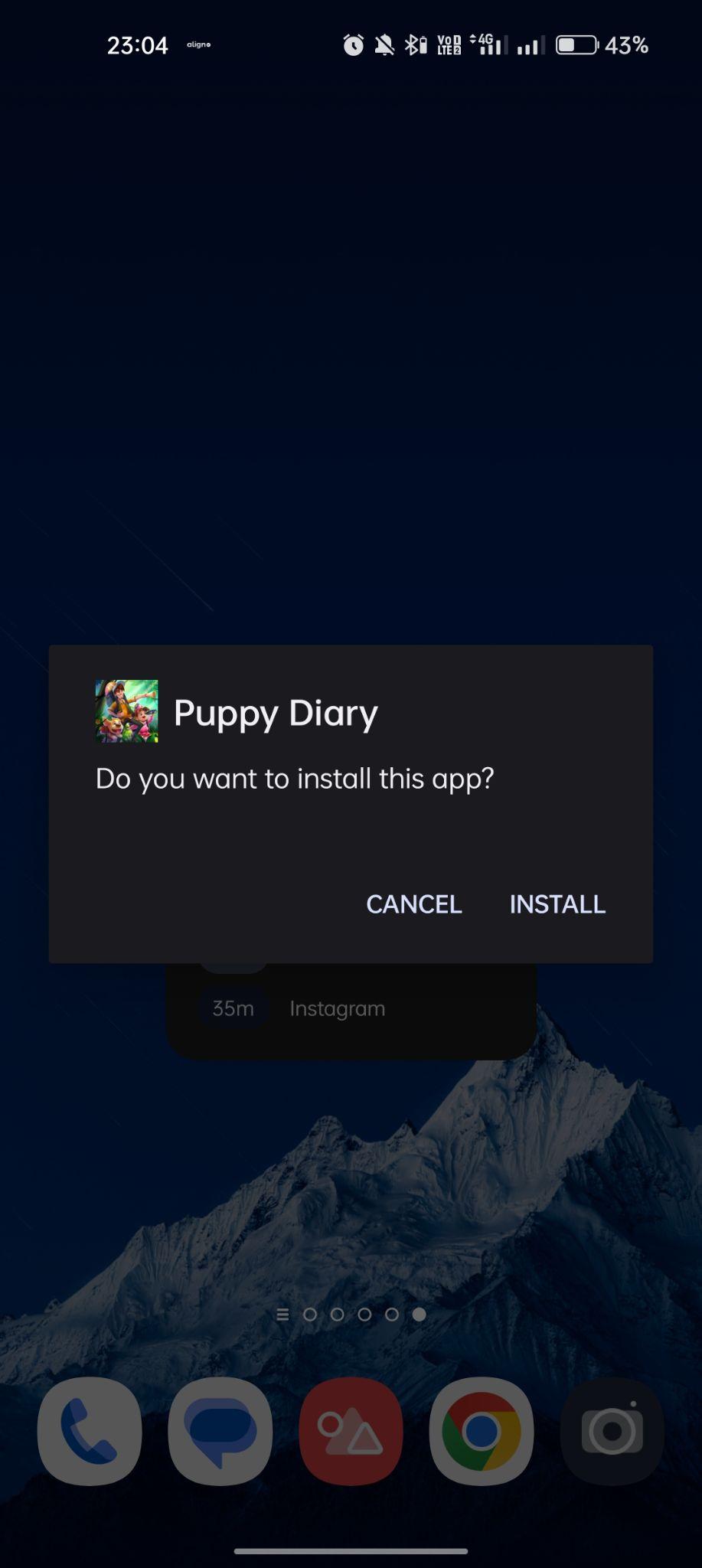 click on install