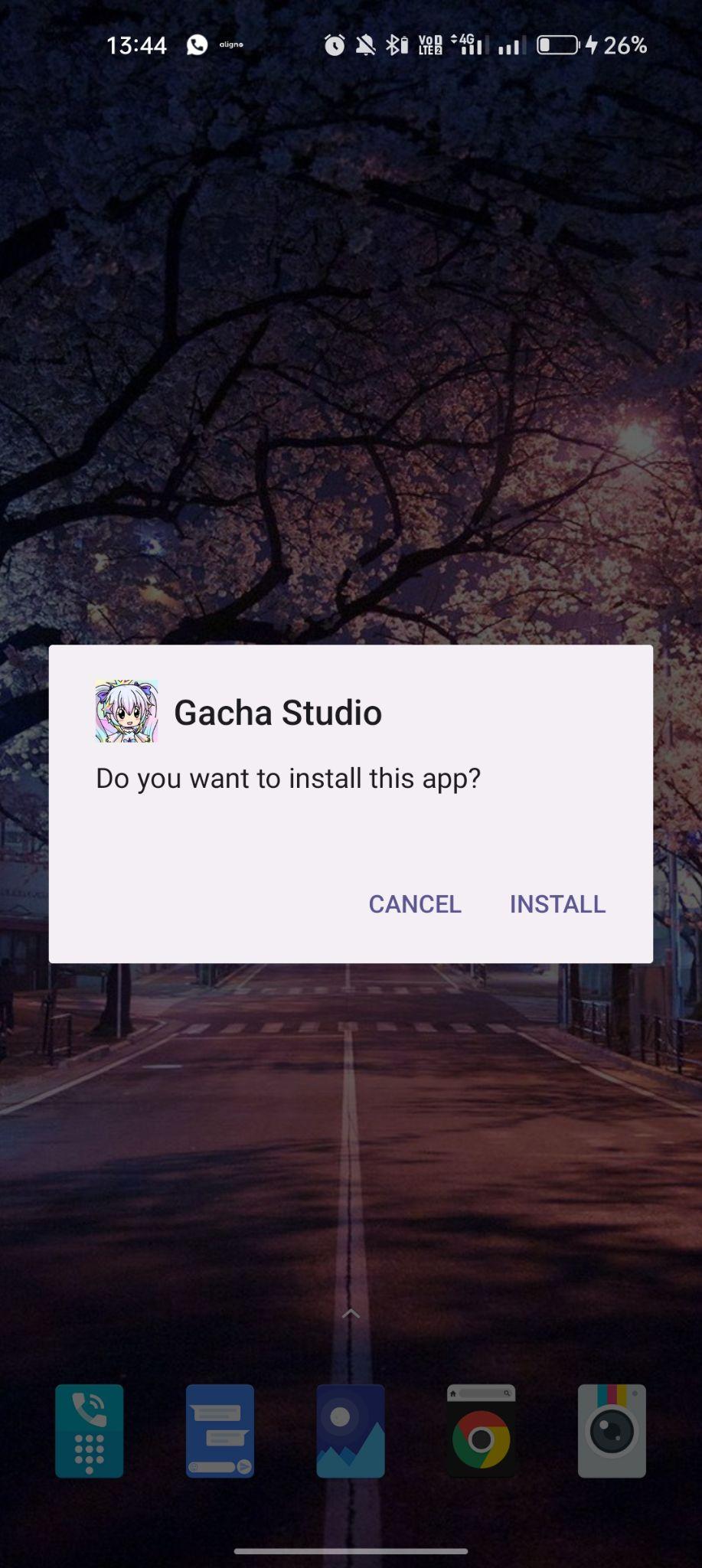 click on install