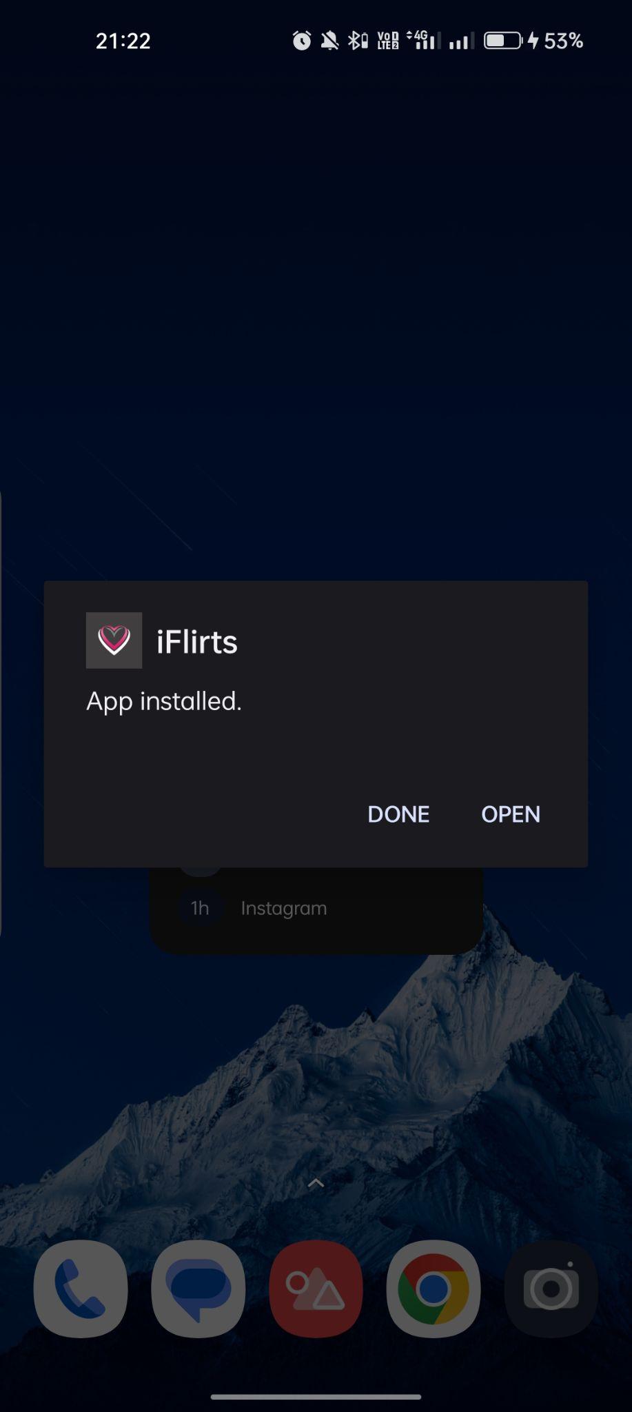 iFlirts apk installed