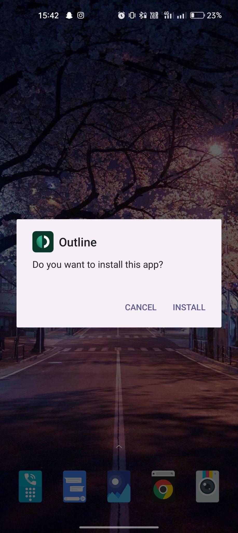 click on install